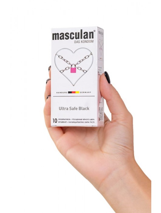 Ультрапрочные презервативы Masculan Ultra Safe Black - 10 шт. - Masculan - купить с доставкой в Уссурийске