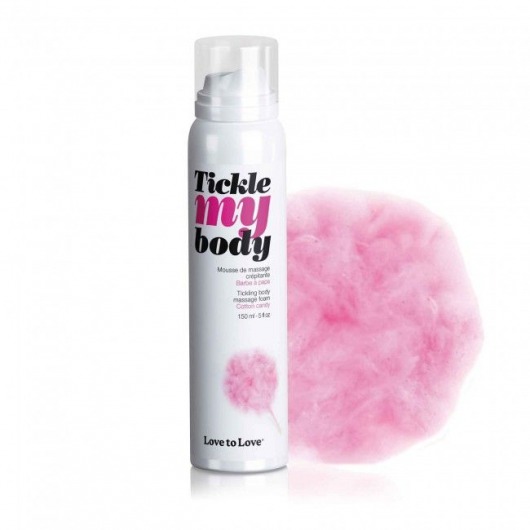 Массажная хрустящая пенка Tickle My Body Cotton Candy с ароматом сладкой ваты - 150 мл. - Love to Love - купить с доставкой в Уссурийске