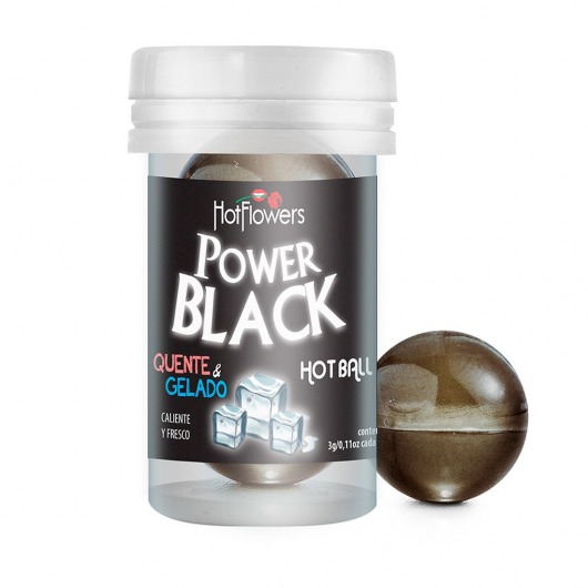 Интимный гель Power Black Hot Ball с охлаждающе-разогревающим эффектом (2 шарика по 3 гр.) - HotFlowers - купить с доставкой в Уссурийске