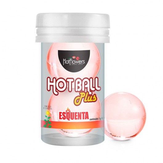 Лубрикант на масляной основе Hot Ball Plus с разогревающим эффектом (2 шарика по 3 гр.) - HotFlowers - купить с доставкой в Уссурийске