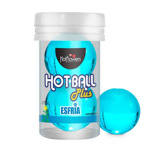 Лубрикант на масляной основе Hot Ball Plus с охлаждающим эффектом (2 шарика по 3 гр.) - HotFlowers - купить с доставкой в Уссурийске