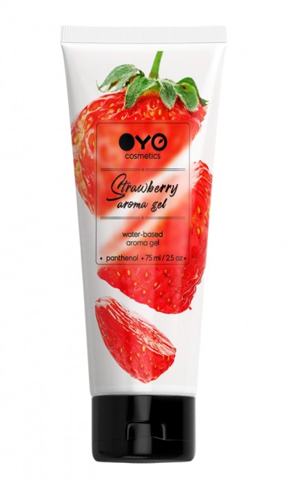 Лубрикант на водной основе OYO Aroma Gel Strawberry с ароматом клубники - 75 мл. - OYO - купить с доставкой в Уссурийске