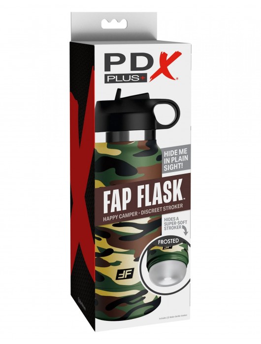 Мастурбатор в камуфляжной колбе Fap Flask - Pipedream - в Уссурийске купить с доставкой