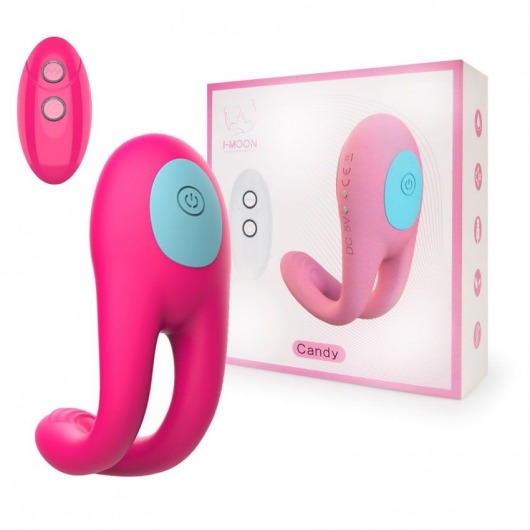 Розовое виброкольцо с пультом ДУ - I-MOON - в Уссурийске купить с доставкой