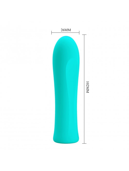 Мятный мини-вибратор Alfreda - 10,2 см. - Baile