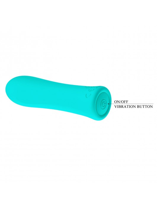 Мятный мини-вибратор Alfreda - 10,2 см. - Baile