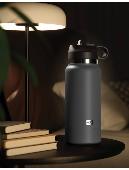 Серый мастурбатор в виде бутылки F*ck Flask - Pipedream - в Уссурийске купить с доставкой