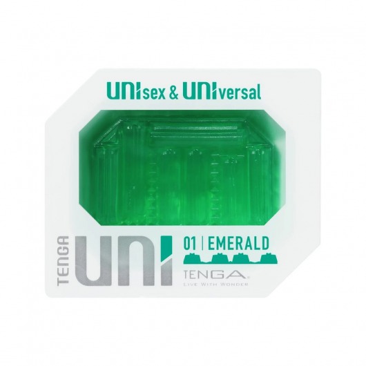 Зеленый мастурбатор-стимулятор Tenga Uni Emerald - Tenga - в Уссурийске купить с доставкой