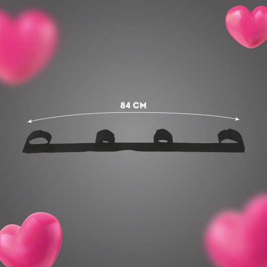 Черный фиксатор на щиколотки и запястья - Волшебная страна - купить с доставкой в Уссурийске