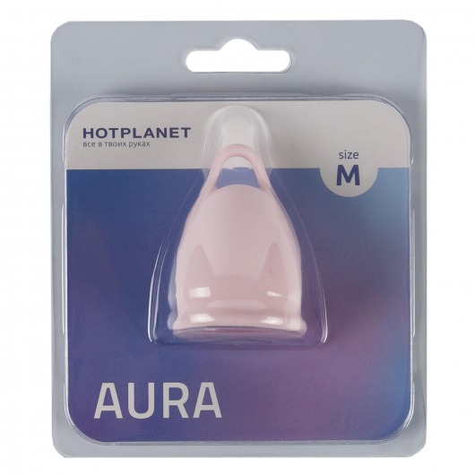 Розовая менструальная чаша Aura M - HOT planet - купить с доставкой в Уссурийске