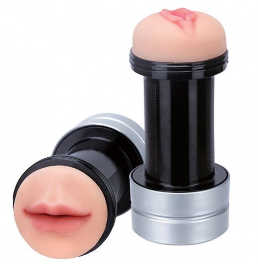 Двусторонний мастурбатор REALSTUFF 2 IN 1 HUMMER MOUTH   VAGINA - ротик и вагина - Dream Toys - в Уссурийске купить с доставкой