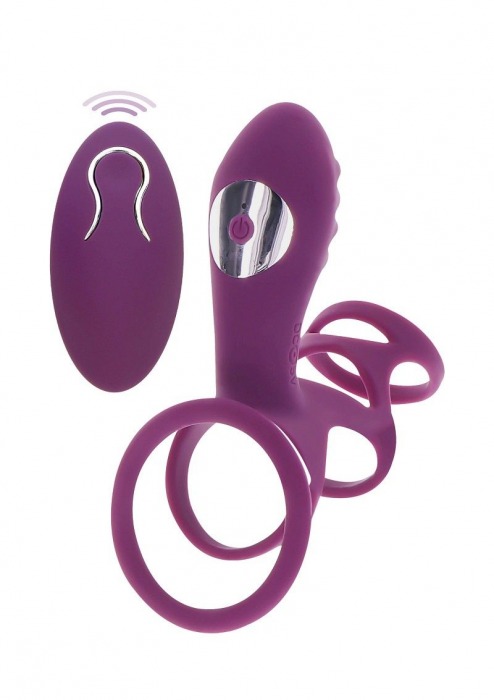 Фиолетовая эрекционная вибронасадка Halo Halo C-Ring Sleeve - Toy Joy - в Уссурийске купить с доставкой