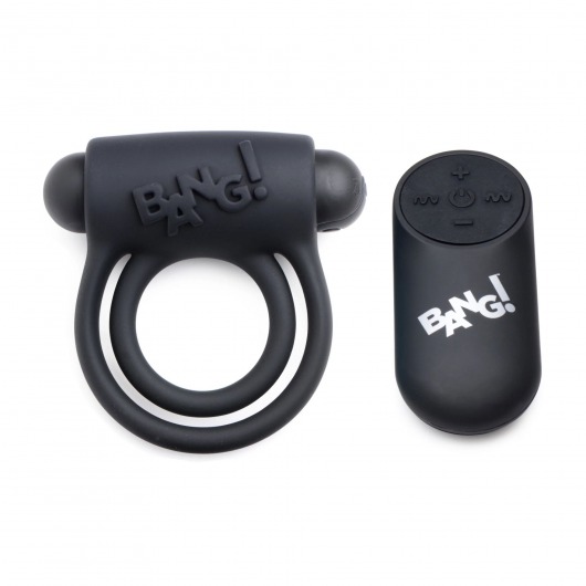 Черное эрекционное виброкольцо 28X Remote Control Vibrating Cock Ring   Bullet - XR Brands - в Уссурийске купить с доставкой