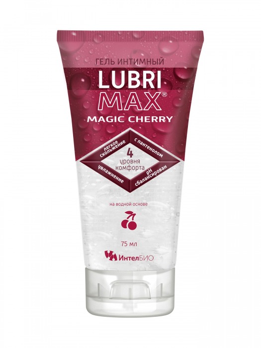 Интимный гель-смазка на водной основе Lubrimax Magic Cherry - 75 мл. - ИнтелБИО - купить с доставкой в Уссурийске