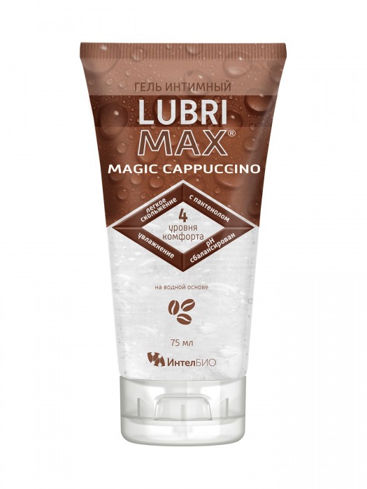 Интимный гель-смазка на водной основе Lubrimax Magic Cappuccino - 75 мл. - ИнтелБИО - купить с доставкой в Уссурийске