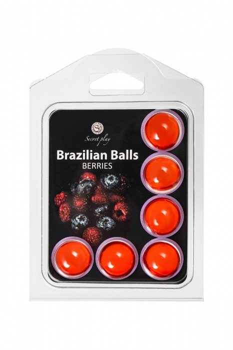 Набор из 6 шариков с массажным маслом Brazilian Balls с ароматом ягод - Secret Play - купить с доставкой в Уссурийске