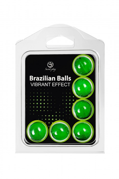 Набор из 6 шариков с массажным маслом Brazilian Balls с эффектом вибрации - Secret Play - купить с доставкой в Уссурийске