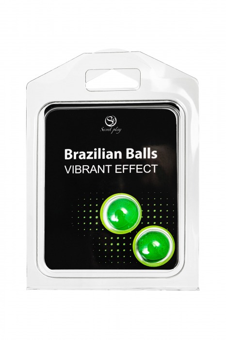 Набор из 2 шариков с массажным маслом Brazilian Balls с эффектом вибрации - Secret Play - купить с доставкой в Уссурийске