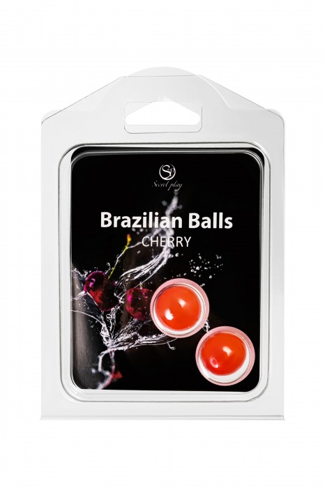 Набор из 2 шариков с массажным маслом Brazilian Balls с ароматом вишни - Secret Play - купить с доставкой в Уссурийске