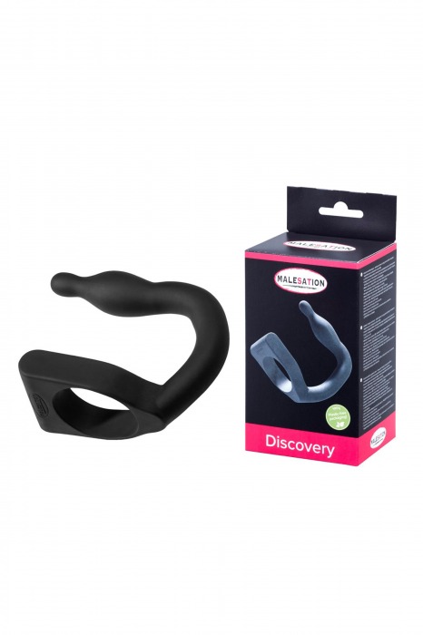Эрекционное кольцо с вибровтулкой Discovery - MALESATION - в Уссурийске купить с доставкой