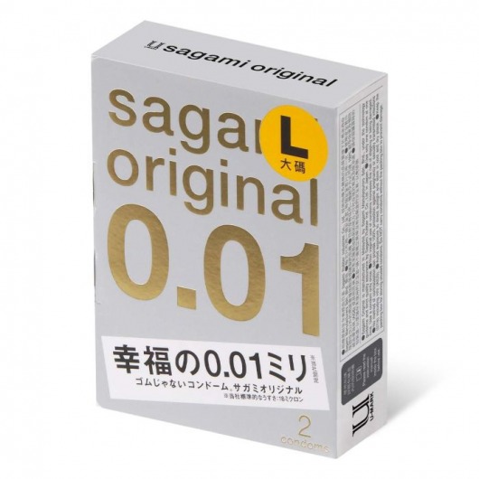 Презервативы Sagami Original 0.01 L-size увеличенного размера - 2 шт. - Sagami - купить с доставкой в Уссурийске