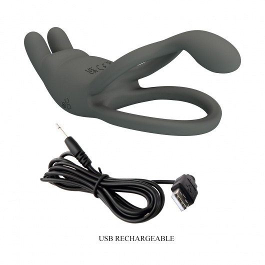 Серое эрекционное виброкольцо Dwayne - Baile - в Уссурийске купить с доставкой