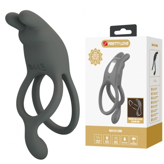 Серое эрекционное виброкольцо Dwayne - Baile - в Уссурийске купить с доставкой