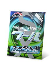 Презерватив Sagami Xtreme Mint с ароматом мяты - 1 шт. - Sagami - купить с доставкой в Уссурийске