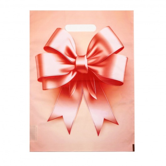 Пакет с принтом в виде банта с вырубной ручкой (30х40 см) - Сима-Ленд - купить с доставкой в Уссурийске