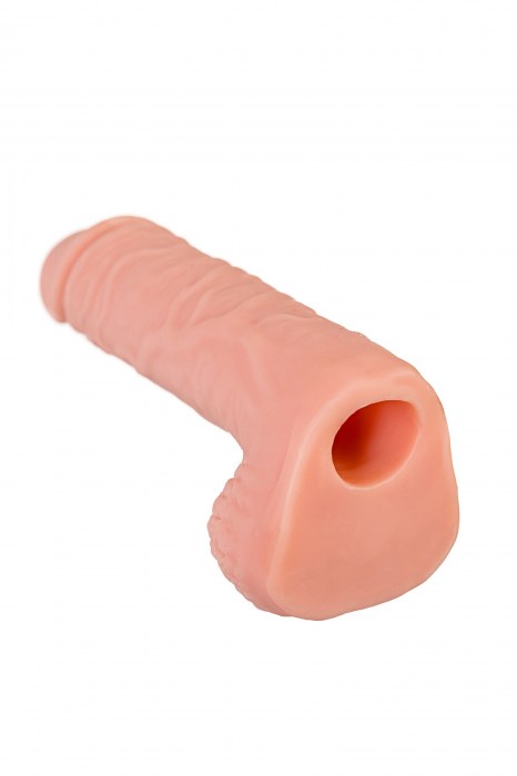 Телесная удлиняющая фаллическая насадка - 16 см. - ToyFa - в Уссурийске купить с доставкой