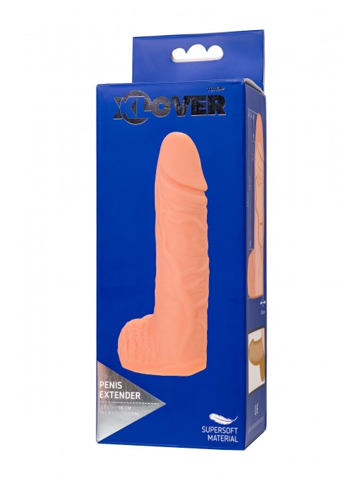 Телесная удлиняющая фаллическая насадка - 16 см. - ToyFa - в Уссурийске купить с доставкой