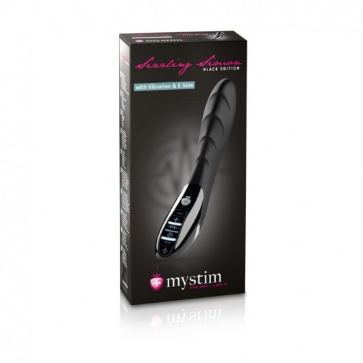 Вибратор с электростимуляцией Sizzling Simon Black Edition - 27 см. - MyStim - купить с доставкой в Уссурийске