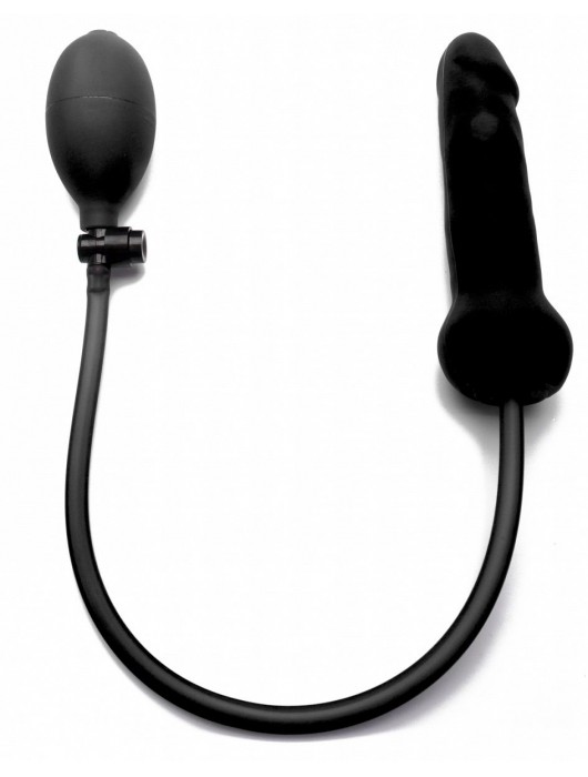 Чёрный анальный фаллоимитатор с расширением - 18 см. - Shots Media BV