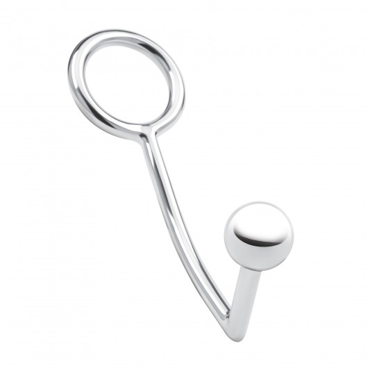Кольцо на пенис с анальным стимулятором Stainless Steel Anal Hook   Cock Ring - BlueLine - в Уссурийске купить с доставкой
