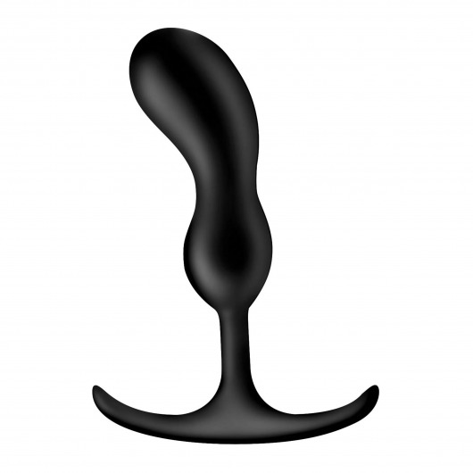 Черный массажер простаты с утяжелителями Premium Silicone Weighted Prostate Plug Medium - 16,3 см. - XR Brands - в Уссурийске купить с доставкой