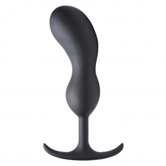 Черный массажер простаты с утяжелителями Premium Silicone Weighted Prostate Plug XL - 20,8 см. - XR Brands - в Уссурийске купить с доставкой