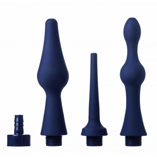 Набор из 3 универсальных насадок для анального душа Universal 3 Piece Silicone Enema Attachment Set - XR Brands - купить с доставкой в Уссурийске