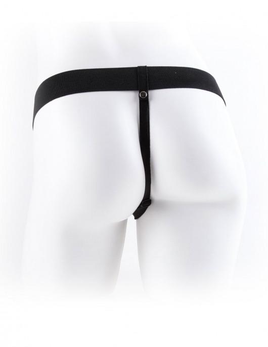 Телесный полый страпон с вибрацией Vibrating Hollow Strap-On with Balls - 24 см. - Pipedream - купить с доставкой в Уссурийске