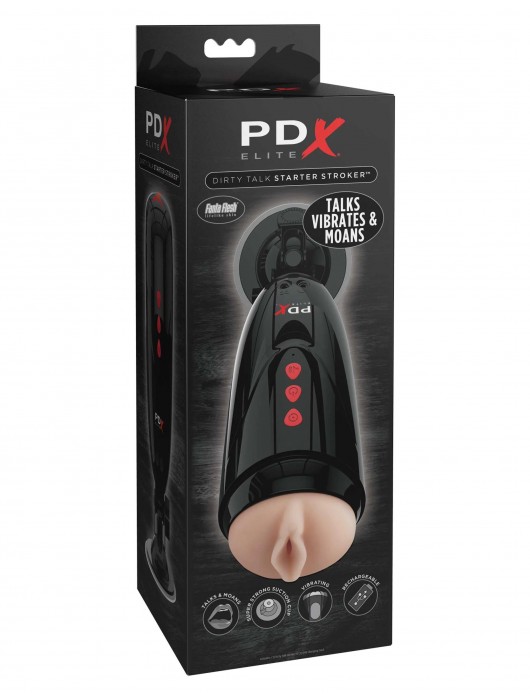 Мастурбатор-вагина с вибрацией Dirty Talk Starter Stroker - Pipedream - в Уссурийске купить с доставкой