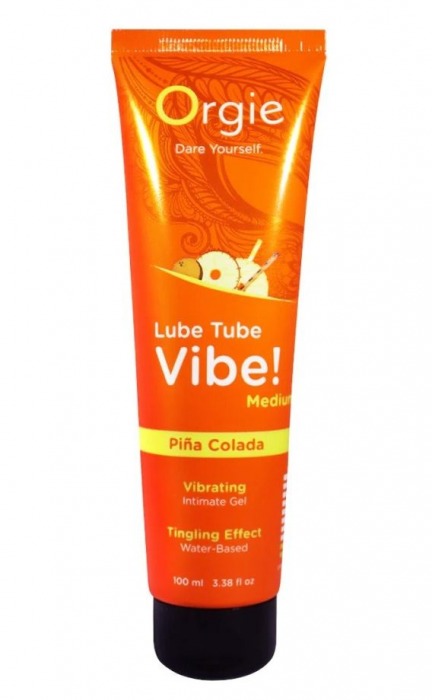Гель с эффектом вибрации Lube Tube Vibe Medium Pina Colada - 100 мл. - ORGIE - купить с доставкой в Уссурийске