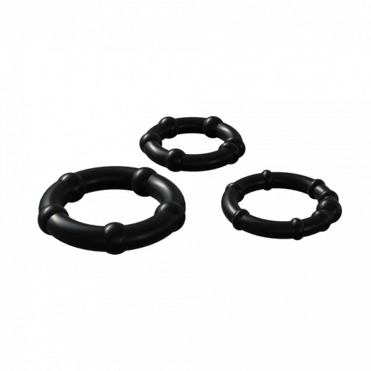 Набор из 3 черных эрекционных колец Babooom Ring Set - Adrien Lastic - в Уссурийске купить с доставкой