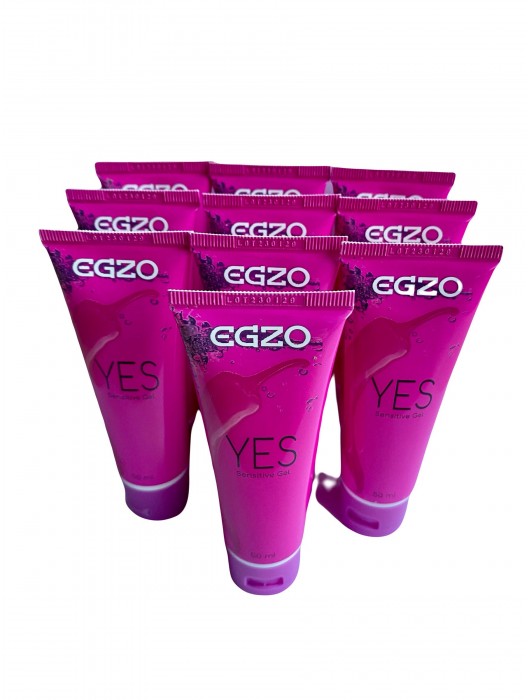 Набор из 10 согревающих лубрикантов на водной основе Egzo Yes (по 50 мл.) - EGZO - купить с доставкой в Уссурийске