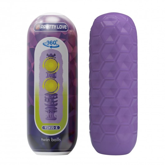 Фиолетовый мастурбатор Venus-X Twin balls - Baile - в Уссурийске купить с доставкой