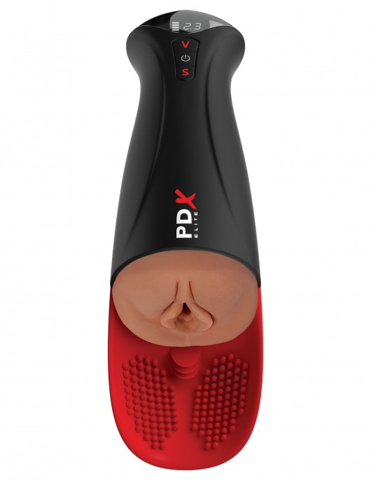 Мастурбатор-вагина в колбе с вибрацией Fuck-O-Matic Pro XL - Pipedream - в Уссурийске купить с доставкой