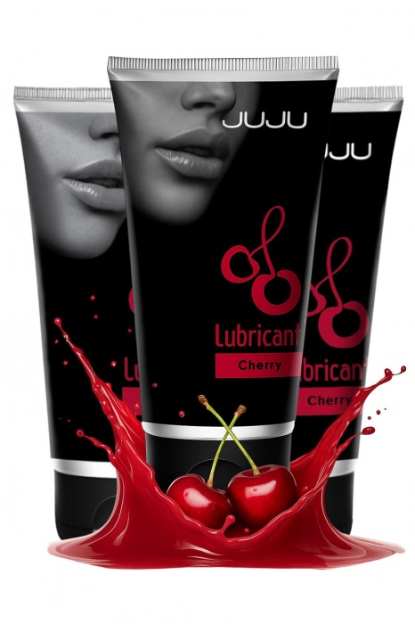 Набор из 3 съедобных лубрикантов JUJU со вкусом вишни - JuJu - купить с доставкой в Уссурийске