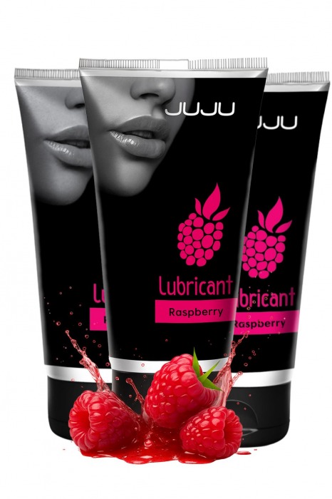 Набор из 3 съедобных лубрикантов JUJU со вкусом малины - JuJu - купить с доставкой в Уссурийске
