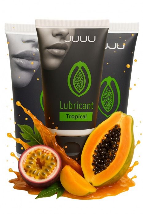 Набор из 3 съедобных лубрикантов JUJU со вкусом тропических фруктов - JuJu - купить с доставкой в Уссурийске