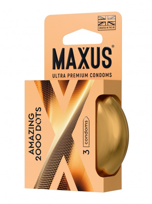 Точечные презервативы MAXUS 2000 Amazing Dots с железным кейсом - 3 шт. - Maxus - купить с доставкой в Уссурийске