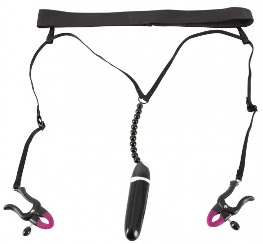 Женские вибростринги с зажимами для половых губ Spreader String with Vibrator - Orion - купить с доставкой в Уссурийске Женские вибростринги с зажимами для половых губ Spreader String with Vibrator - Orion - купить с доставкой в Уссурийске