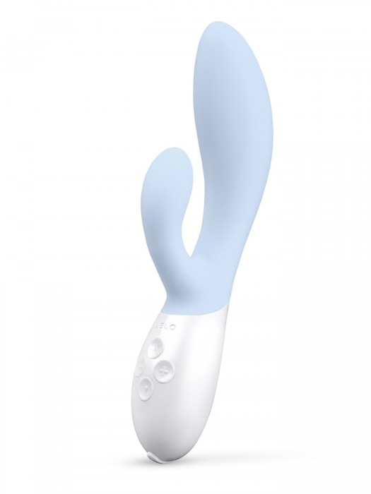 Нежно-голубой вибратор-кролик Lelo Ina 3 - 20 см. - Lelo купить в Уссурийске с доставкой в Orgasmix.ru Нежно-голубой вибратор-кролик Lelo Ina 3 - 20 см. - Lelo